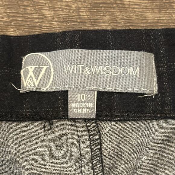 Wit & Wisdom 'ab'solution Plaid Mid Rise Crop Pant Size 10 - Picture 7 of 8